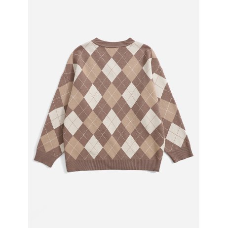 Fairycore Argyle Pattern Sweater
